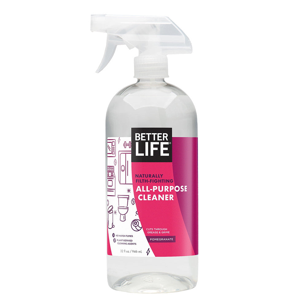 Better Life Naturally Filth Fighting All Purpose Cleaner, Pomegranate, 32 Oz